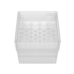 Freezer Box PP Natural for 16mm dia. tubes 125mm H 52 well